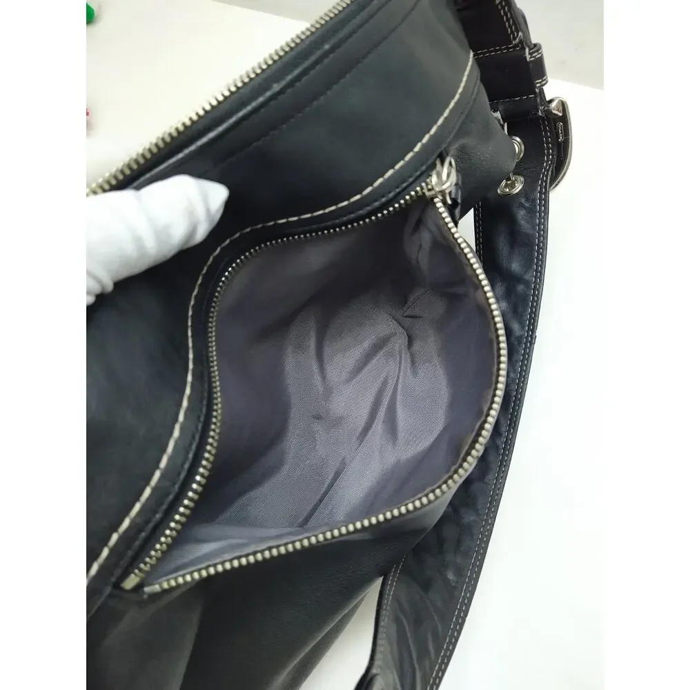 Coach black leather